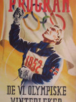 Plakat ZIO 1952 w Oslo w ramach ktrych skoki odbyy si w Holmenkollen.