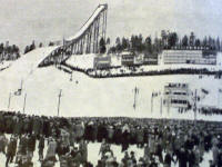 Skocznia Salpauselka w czasie MŚ w Lahti 1958r.