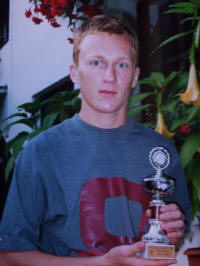 Stefan Hula z pucharem z M z Garmisch-Partenkirchen, gdzie by trzeci.