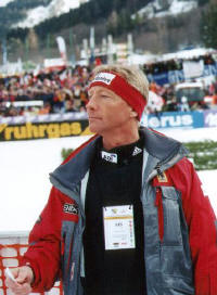 Walter Hofer - dyrektor Pucharu Świata w skokach narciarskich. fot. Kazimierz Juzwa.
